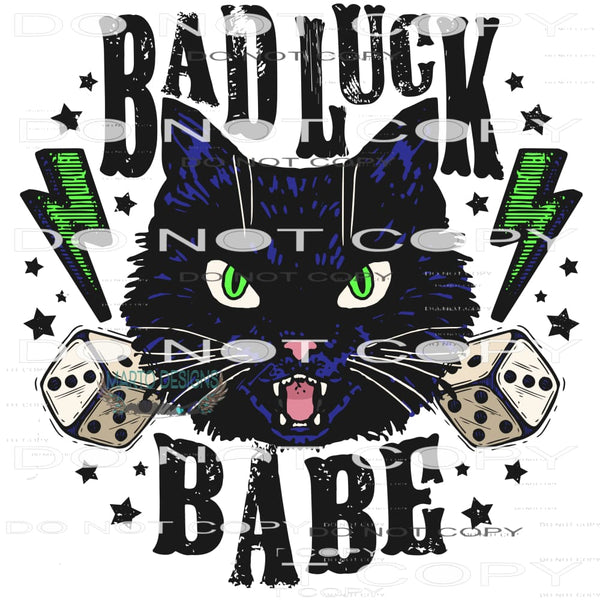 Bad Luck Babe #7016 Sublimation transfers - Heat Transfer