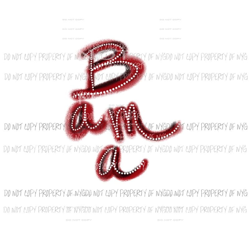 martodesigns Bama word Sublimation transfers