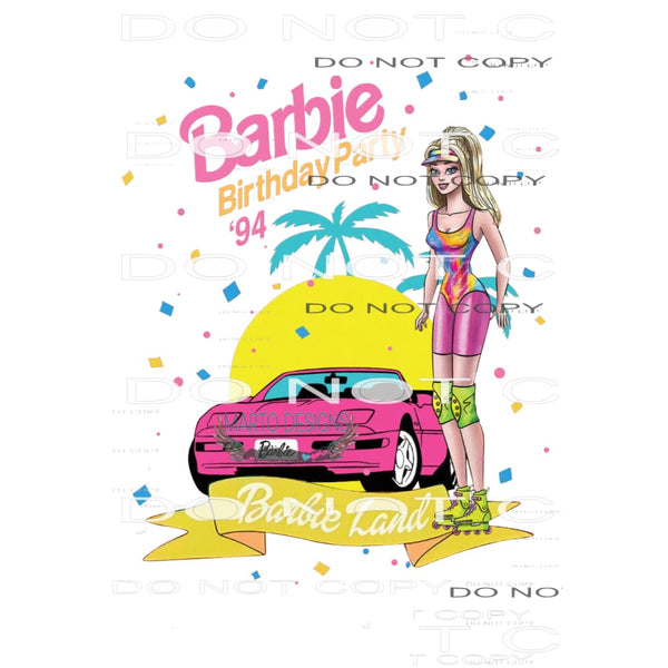 Barbie Birthday Party #5989 Sublimation transfers - Heat