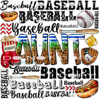 Baseball Aunt #10657 Sublimation transfers - Heat Transfer