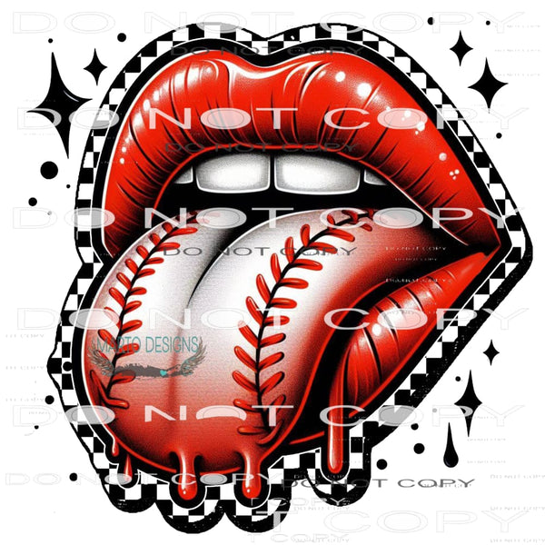 Baseball Lips #10286 Sublimation transfers - Heat Transfer