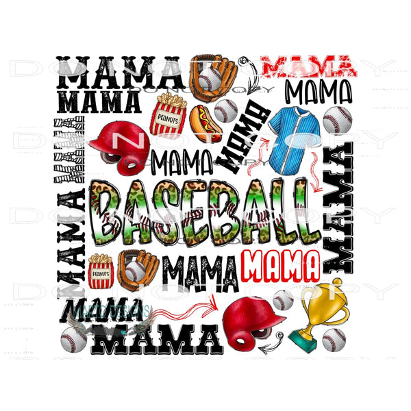 Baseball Mama #10653 Sublimation transfers - Heat Transfer