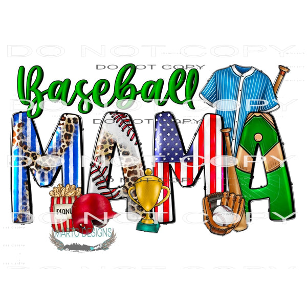 Baseball Mama #10659 Sublimation transfers - Heat Transfer