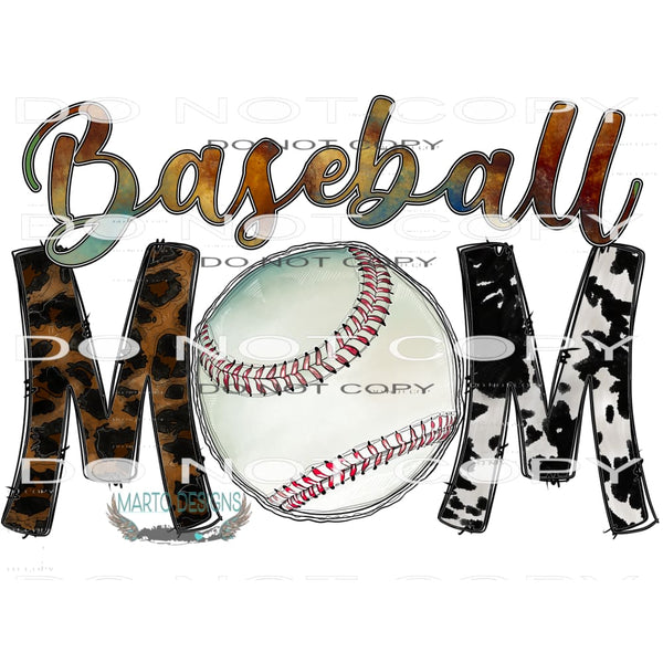 Baseball Mom #1049 Sublimation transfers - Heat Transfer