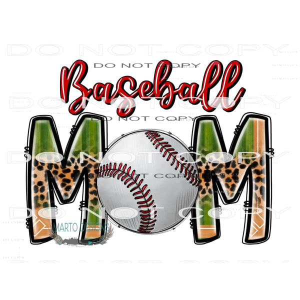 Baseball Mom #10644 Sublimation transfers - Heat Transfer