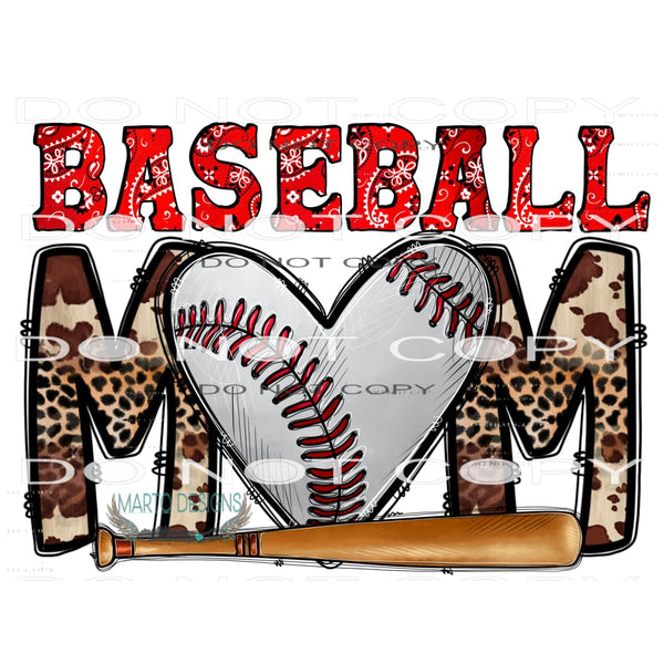 Baseball Mom #10660 Sublimation transfers - Heat Transfer