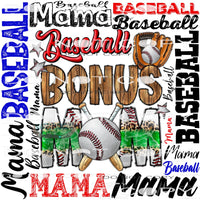 Baseball Mom #10662 Sublimation transfers - Heat Transfer