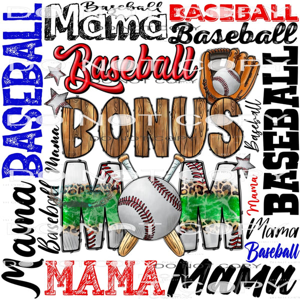 Baseball Mom #10662 Sublimation transfers - Heat Transfer