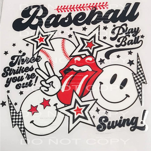Baseball play ball # 537 Sublimation transfers - Heat