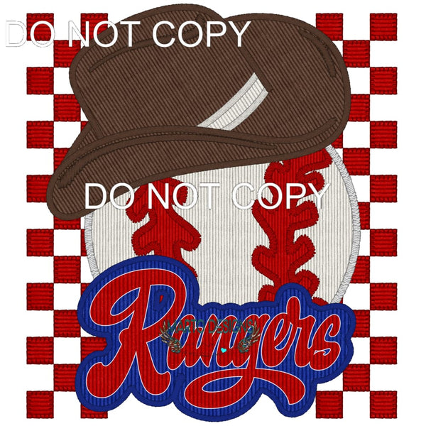 Baseball Rangers #8403 Sublimation transfers - Heat Transfer