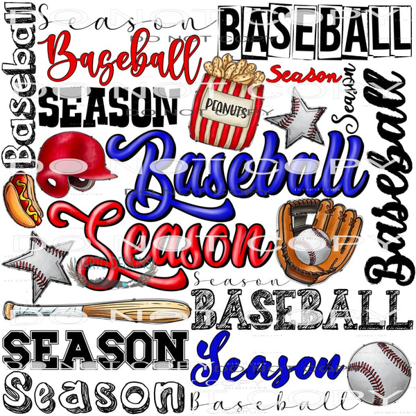 Baseball Season #10690 Sublimation transfers - Heat