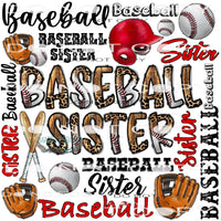 Baseball Sister #10641 Sublimation transfers - Heat