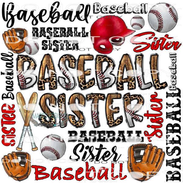 Baseball Sister #10641 Sublimation transfers - Heat