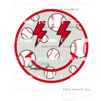 Baseball Smiley #10202 Sublimation transfers - Heat