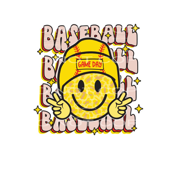 Baseball Smiley #4744 Sublimation transfers - Heat Transfer