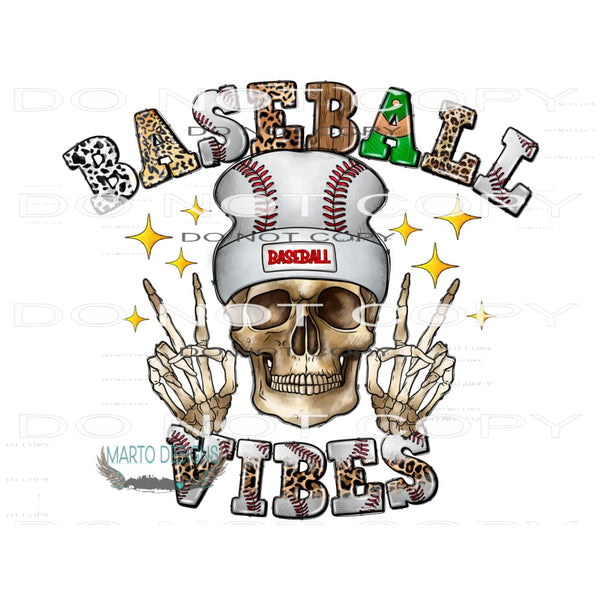 Baseball Vibes #10715 Sublimation transfers - Heat Transfer