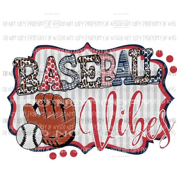 baseball vibes 2 Sublimation transfers Heat Transfer