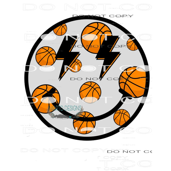 Basketball Smiley #10210 Sublimation transfers - Heat