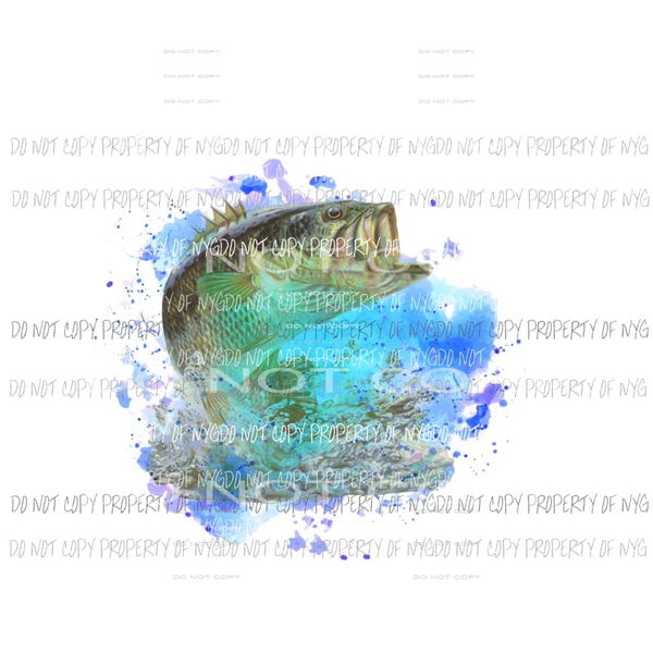Bass Water Fishing Sublimation transfers Heat Transfer