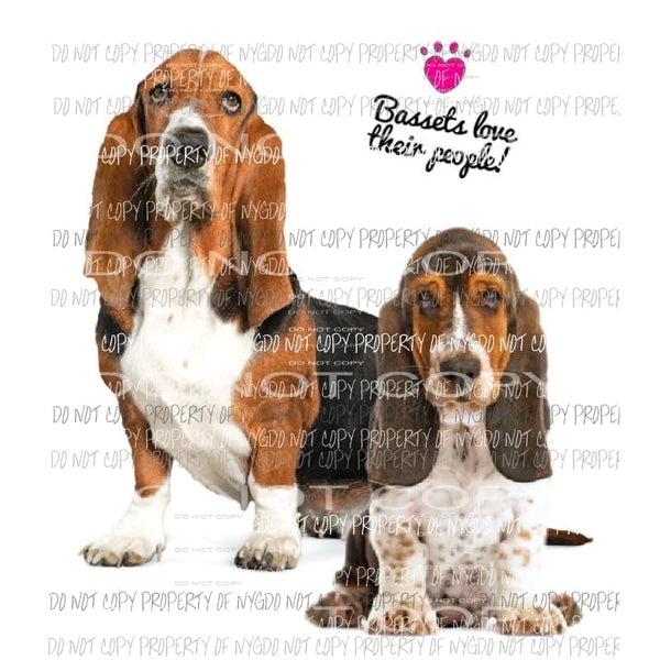 Basset Hound 1 Sublimation transfers Heat Transfer