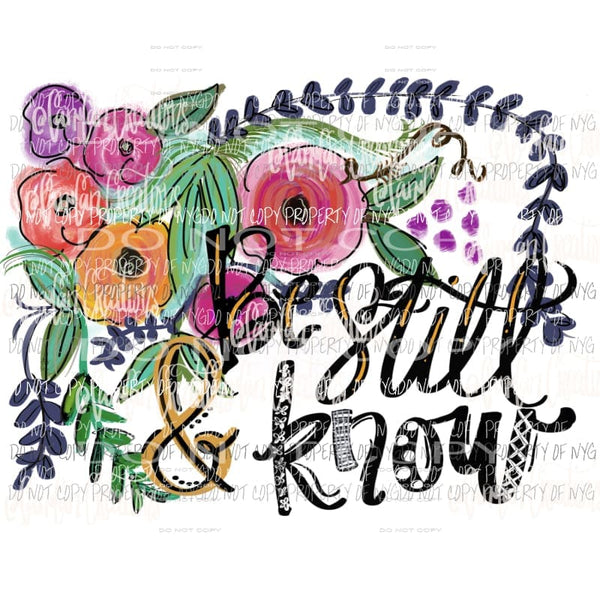 Be still and know 5 Sublimation transfers Heat Transfer