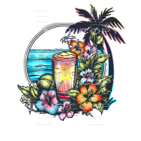 Beach # 989 - Heat Transfer Graphic Tee - women’s