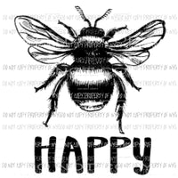Bee Happy 2 Sublimation transfers Heat Transfer