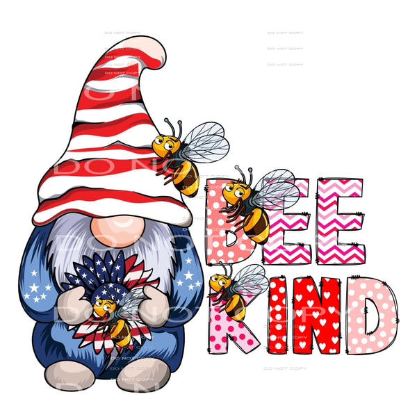 Bee kind Gnomes # 241 Sublimation transfers - Heat Transfer