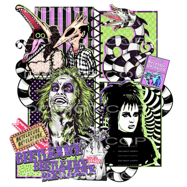 Beetlejuice #5861 Sublimation transfers - Heat Transfer