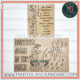 Berry Sweet Trio Frame # 023 Wood Laser Blank | DIY Craft