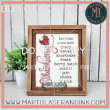 Berry Sweet Trio Frame # 023 Wood Laser Blank | DIY Craft