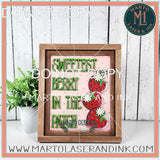 Berry Sweet Trio Frame # 023 Wood Laser Blank | DIY Craft