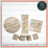 Berry Tier Tray set # 022 Wood Laser Blank | DIY Craft