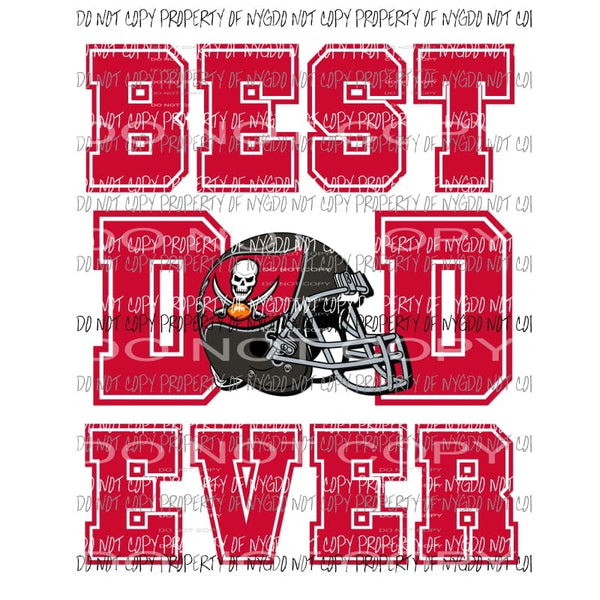 Best Dad Ever Buccaneers helmet Sublimation transfers Heat Transfer