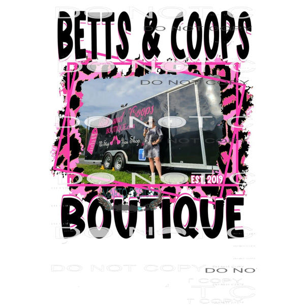 betts and coops custom Sublimation transfers - Heat