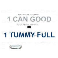 Betty 1 can tummy Sublimation transfers - Heat Transfer