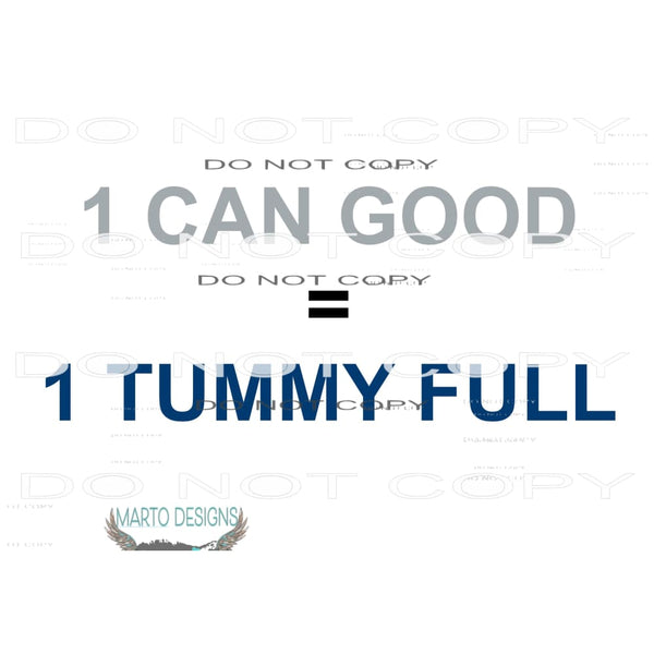 Betty 1 can tummy Sublimation transfers - Heat Transfer