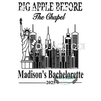 Big apple before the chapel Custom Sublimation transfers