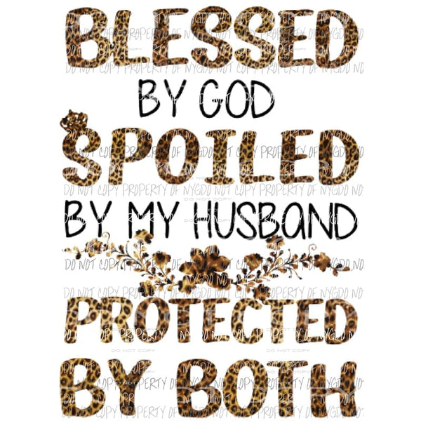 Blessed by god - leopard Sublimation transfers Heat Transfer