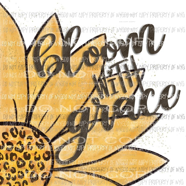 Bloom with Grace Sunflower Sublimation transfers Heat Transfer