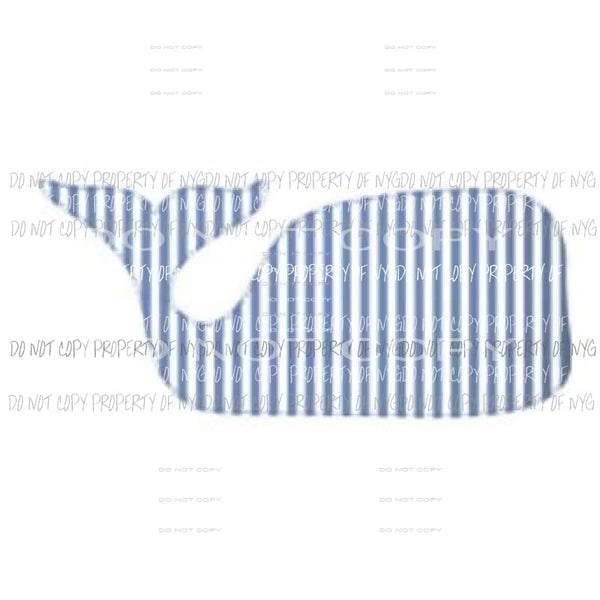 blue strip whale Sublimation transfers Heat Transfer