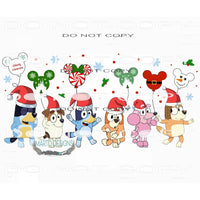Bluey Christmas #7571 Sublimation transfers - Heat Transfer
