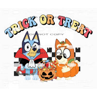 Bluey Trick Or Treat #7615 Sublimation transfers - Heat