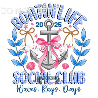 Boatin’ Life Social Club #11462 Sublimation transfers
