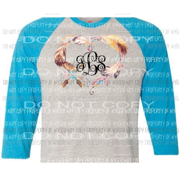 BOHO Feather Heart sublimation transfer Heat Transfer