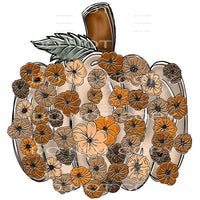 Boho Flower Pumpkin #5178 Sublimation transfers - Heat