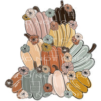 Boho Flower Pumpkin #5179 Sublimation transfers - Heat