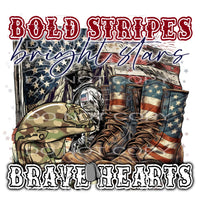 Bold stripes bright stars # 772 Sublimation transfers - Heat