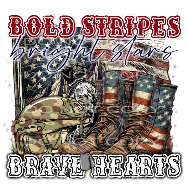 Bold stripes bright stars # 772 Sublimation transfers - Heat
