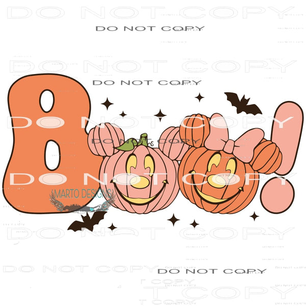 Boo! #6203 Sublimation transfers - Heat Transfer Graphic Tee